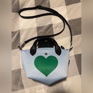 Longchamp Le Pliage xs heart crossbody